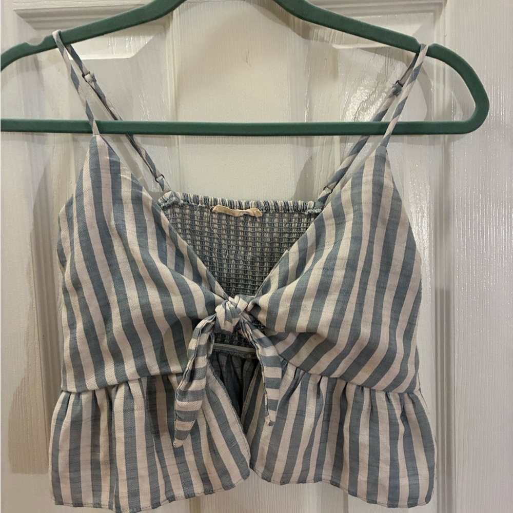ILLA ILLA Blue and White Striped Camisole